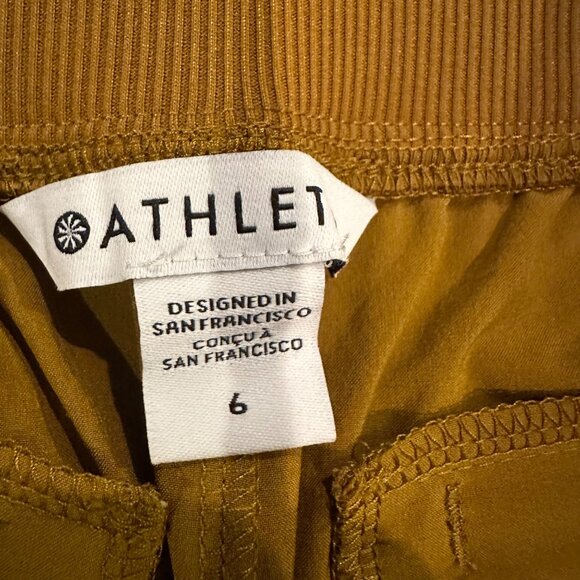 ATHLETA WOMENS MUSTARD YELLOW PANTS PULL ON SIZE 6 - Picture 6 of 8